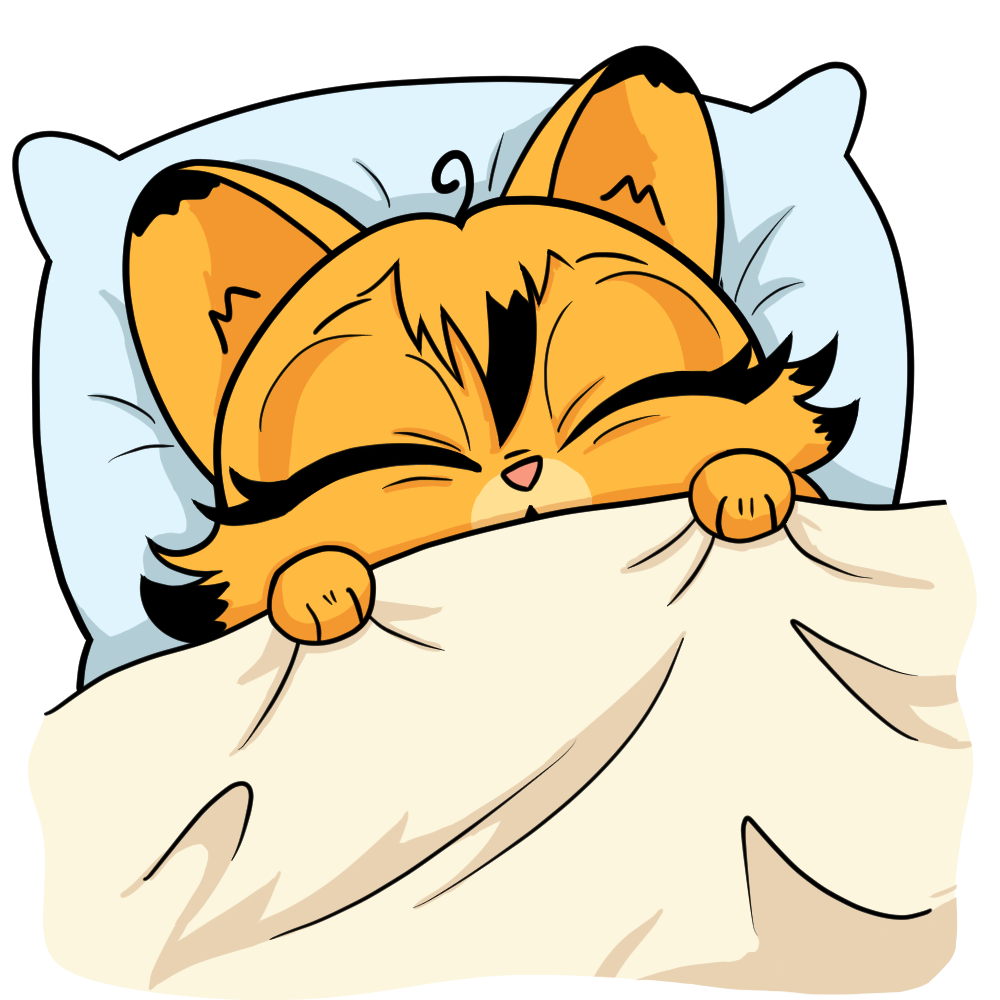 Tiny Marmalade Sleeps Cozyly